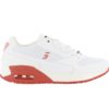 Ela Comfortable Trainer for Nurses in White with Fuchsia