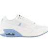 Ela Comfortable Trainer for Nurses in White with Blue